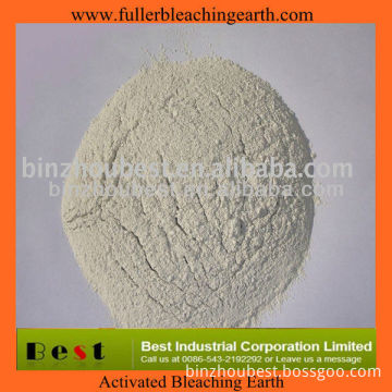 Activated bleaching clay for refining animal oil